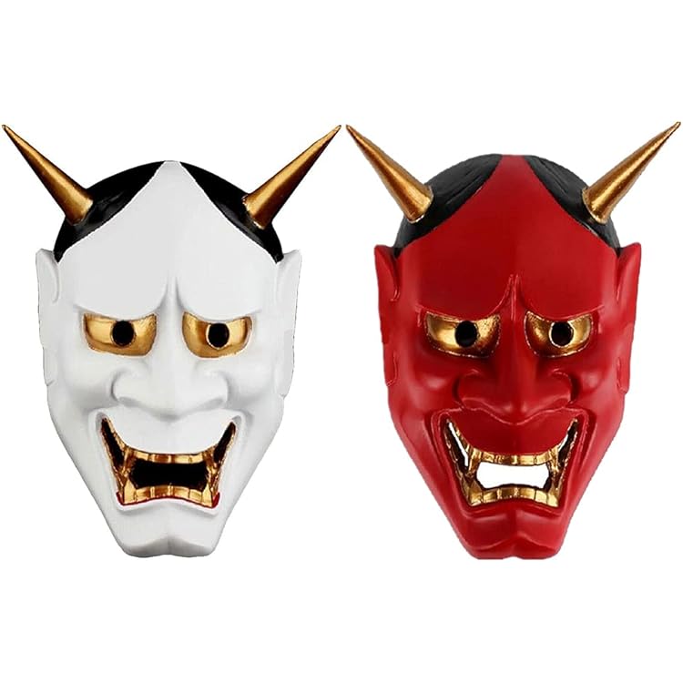 Amazon.co.jp: [Formemory] お面 青鬼 赤鬼 コスプレ 鬼のお面